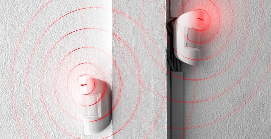 Modern motion sensors installed within a home
